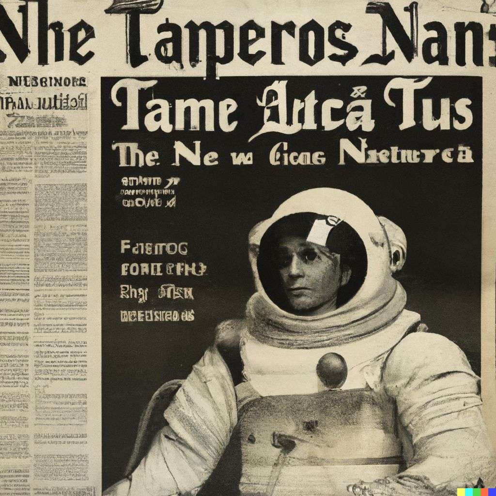 an astronaut, front page of The New York Times, 1920